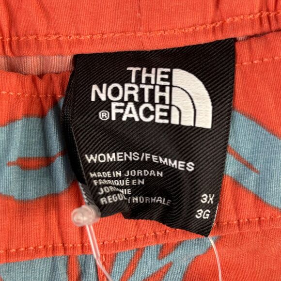 The North Face Shorts Womens 3X Orange Class V FlashDry Tropical Print NF0A81W2 - Picture 4 of 15